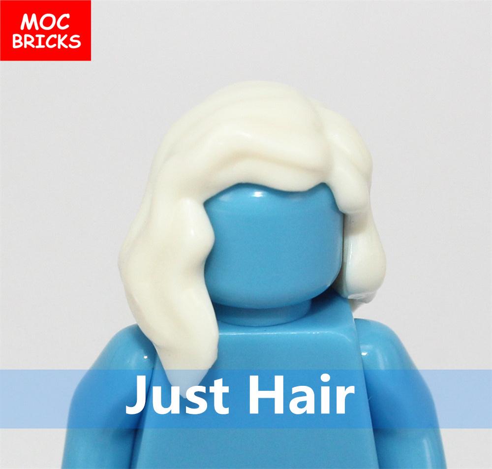 Нетоксичные 5 шт./лот Детали Moc Кирпичики Женские Волосы Собранные Частицы Строительные Блоки Аксессуары Детские Игрушки Пластиковые Куклы