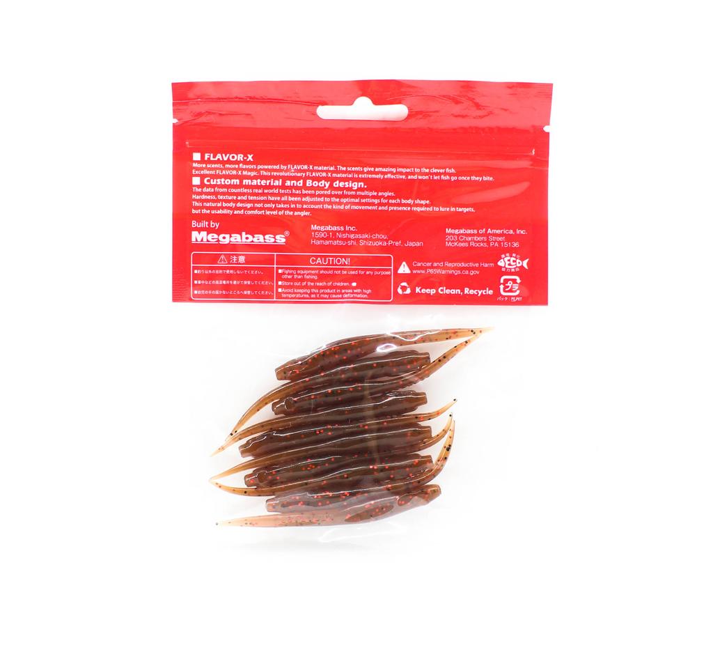 Megabass Soft Lure Hazedong 3 Inches Ebimiso Red Flake (0480)