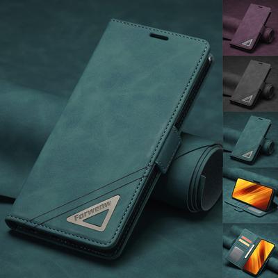Магнитный кожаный чехол-книжка с подставкой и кошельком для Xiaomi Redmi Note 12 Pro 11 11s 10 10s 12C 10C Poco X5 X3 X4 Poco M4 M3 Pro