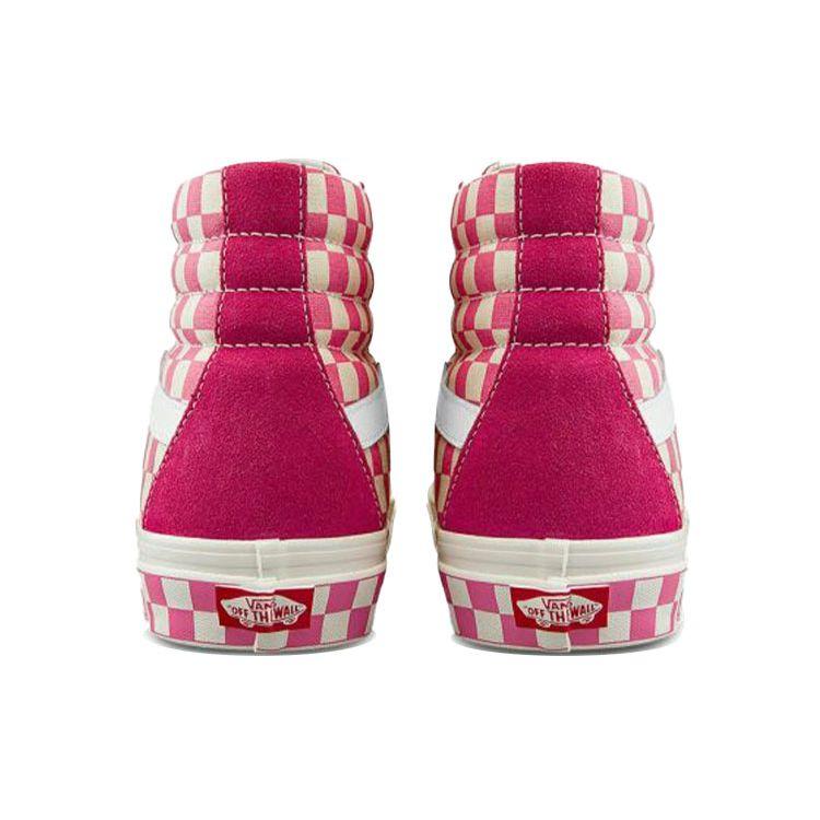 Vans Style 38 Checkerboard Slip-On Lightweight High-Top Skate Shoes Unisex Sneakers Pink White VN0A38GF2U9