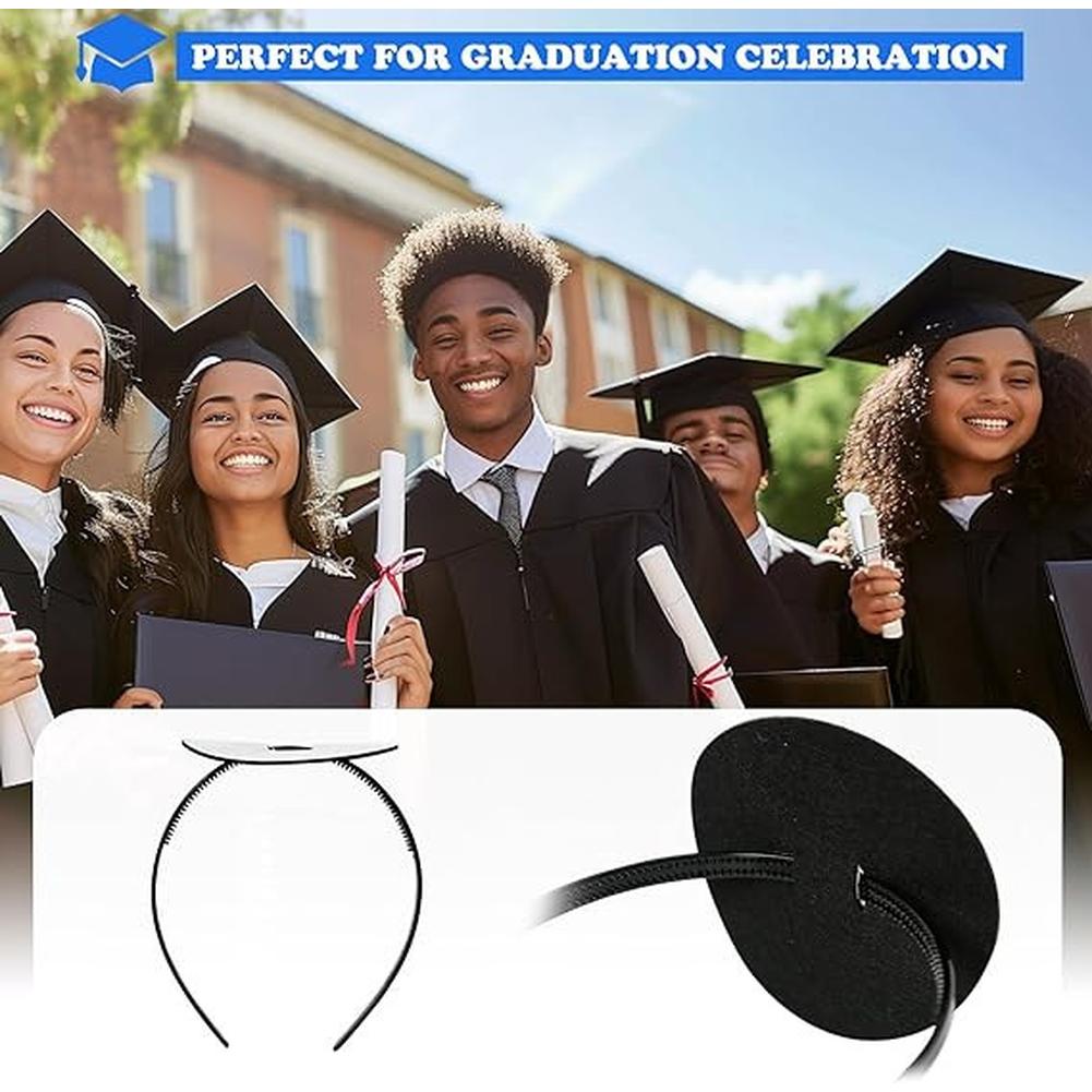 Graduation Cap Headband Grad Cap Headband Firm Anti-Fall Hairband For Graduation Cap Hat Accessories