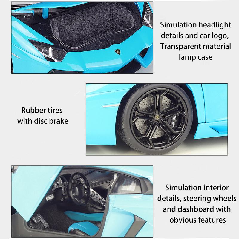 1/18 WELLY Lamborghini Aventador LP700-4 модель автомобиля из сплава, литая под давлением металлическая игрушечная машина, модель автомобиля, коллекция высокой имитации, детские подарки