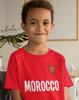 ДЕТСКАЯ Футболка МАРОККО Имя Нагрудная эмблема 2024 Форма для Чемпионата мира