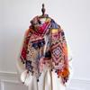 Bohemian Color Ethnic Style Fringed Cotton And Linen Four-Season Scarf Sun Protection Versatile Shawl