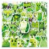 Personalized Stickers for Travel Luggage 50Pcs Funny Alien Cat Stickers, Waterproof Green Meme Vinyl Decals, Emoticon Skateboards Abstract Weird