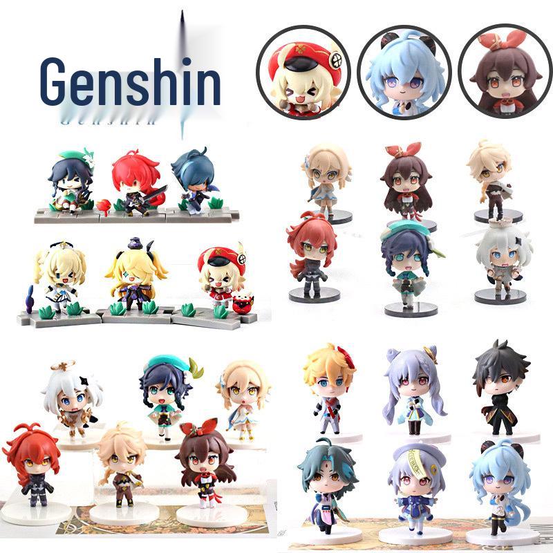 Фигурки Genshin Impact: Паймон, Кли, Ху Тао, Кэцин с мечом - Героические аниме-украшения для витрины