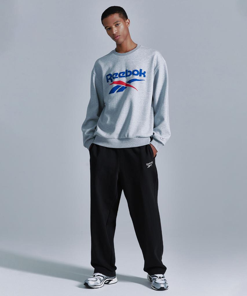 Reebok Свободные прямые спортивные штаны - Черные