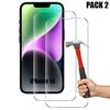 [2 Pieces] Tempered Glass for iPhone 14 (6.1") Transparent