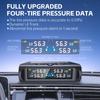 Solar Wireless Tire Pressure Monitoring System with LCD Display and 4 External Sensors