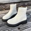Spring Foreign Trade Large Size Fashion Boots Women's New Elastic Fly-woven Thick-soled Socks Boots Casual Low-tube Martin Boots