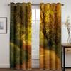 3D Autumn Forest Yellow Woods Landscape Curtains 2 Panel Living Room Bedroom Balcony Window Decorative Curtains
