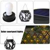 Solar Lantern Solar Hangable Lanterns Outdoor Waterproof 4x Light Backyard Patio Garden Fence Tree Decoration For Balcony Porch