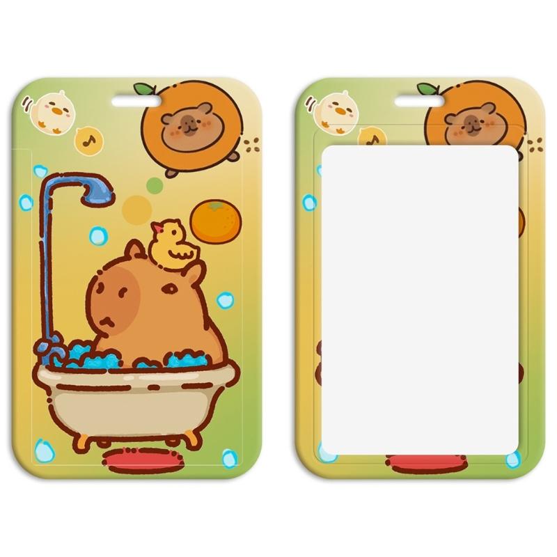 Красивый шейный ремешок держатель для бейджа с ремешком капибара ланьярд с брелоком для женщин учителя медсестры врача студента