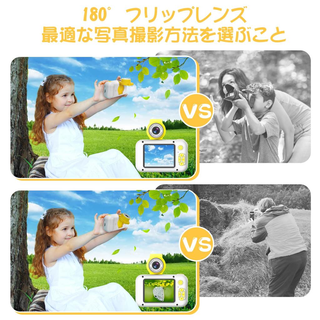 Камера ARNSSIEN с вращающимся селфи-объективом, карта 32 ГБ, игрушка для детей, подарок на день рождения, Рождество для мальчиков и X101, детские возможности, объектив 180°, 2,4 дюйма