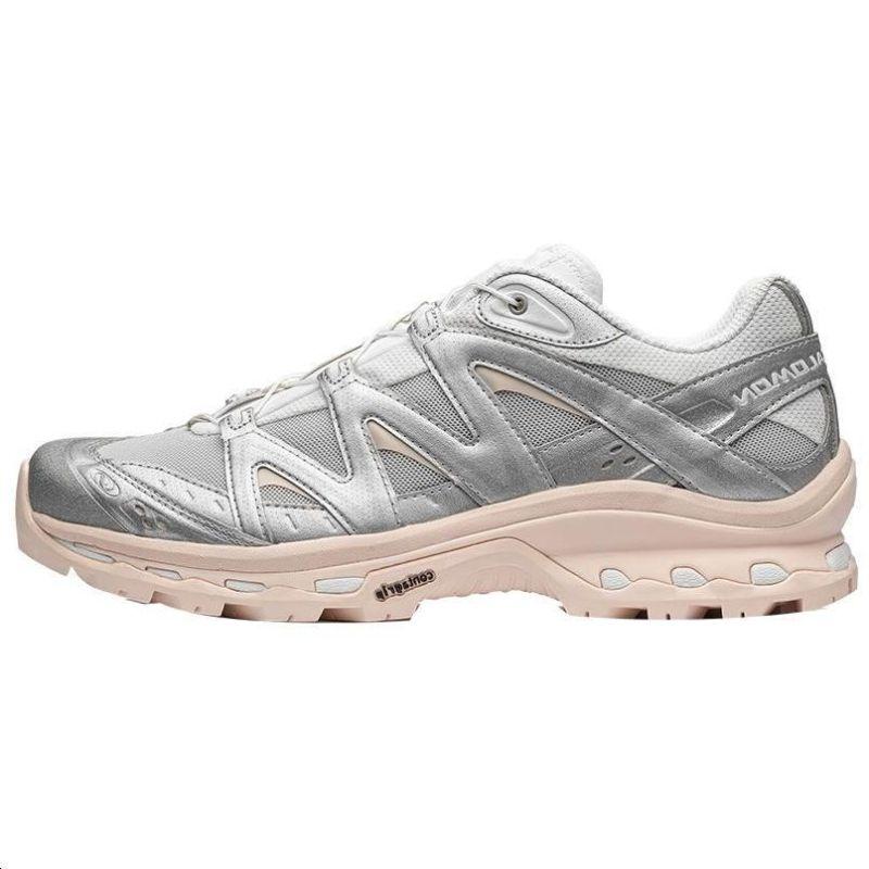 SALOMON XT Quest Амортизация Нескользящая Покрытие Поддержка Низкий верх Обувь для улицы Унисекс Серо-белые Розовые Кроссовки 475420