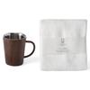 Glass Wood Grain Stainless Steel Mug Imabari Towel Dishwasher Safe J-kitchens Set & Set, 360ml,