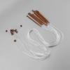 12Pcs Tube Cable Tunisian Knitting Needles Anti Slip Bead Timber Crochet Hooks  For Rug Making
