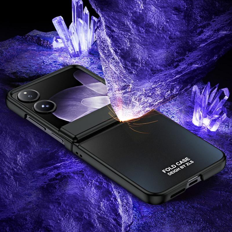 Tempered With Luxury Color Solid Glass 3pcs Folding Case For Xiaomi Mix Flip Shockproof Clear Hard Pc Slim Phone Cover