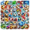 50 Various Football Stickers New Style Football World Cup Cartoon Football Doodle Stickers