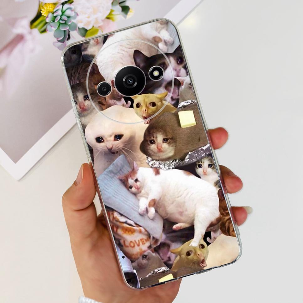 Для Xiaomi Redmi A3 4G Чехол Модная Девочка Мультяшный Принт Мягкий Силиконовый Задний Чехол Для Redmi A3 6.71" Ударопрочный Чехол для Телефона Funda