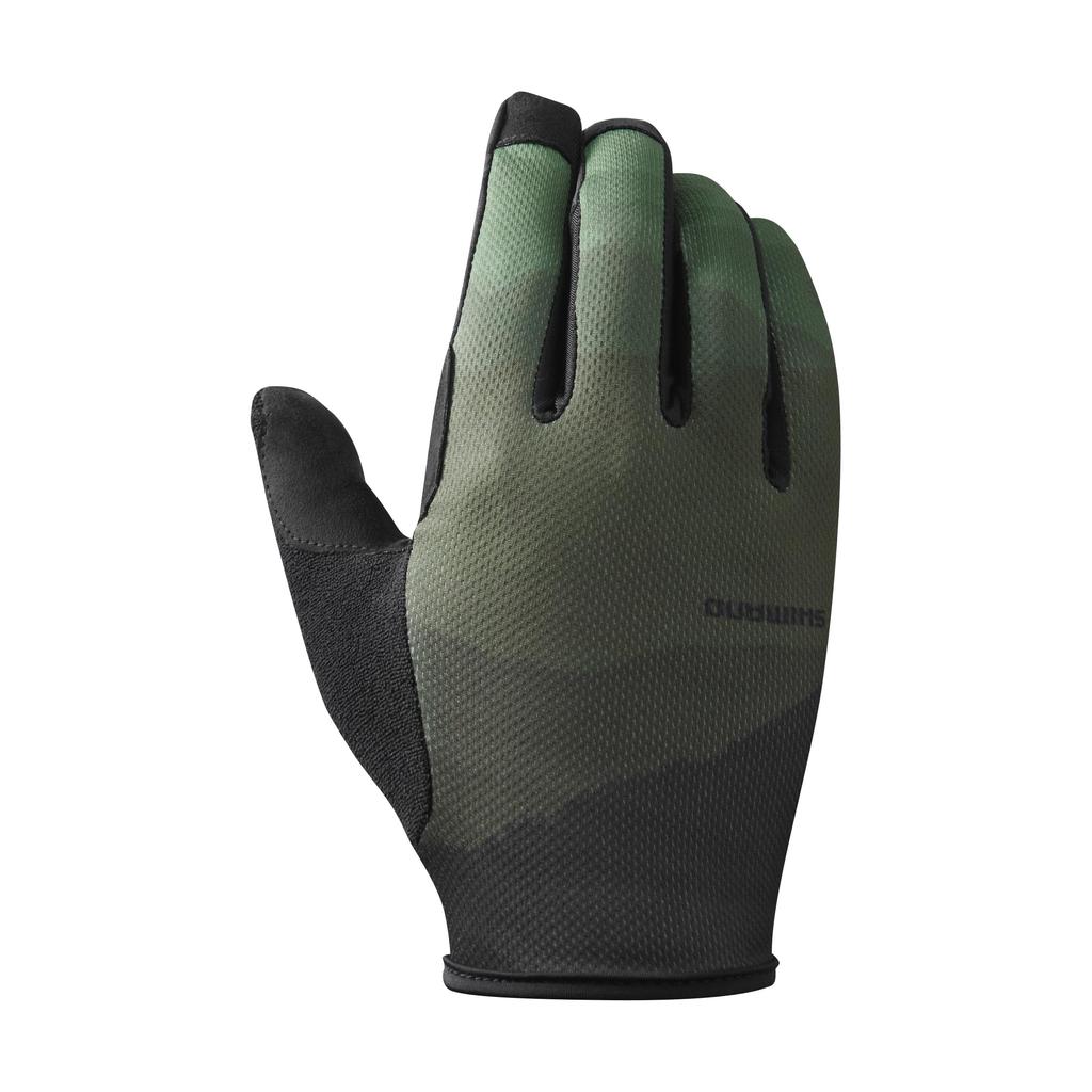 Shimano Cycling Fits Hand Sizes Gloves, Trail, Green, Medium, 20.3-22.9cm