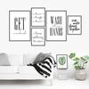 Quote Wall Picture Canvas Painting Home Decor Black White Letters Art Posters Bathroom Quote Prints HD2811