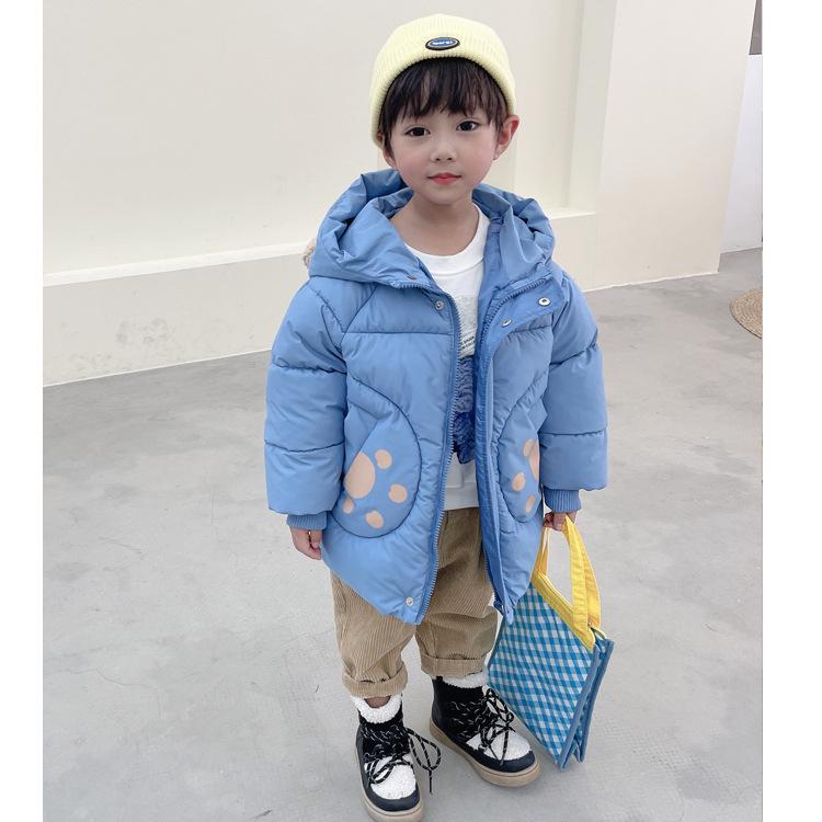 Детское хлопковое пальто, осенне-зимняя милая детская куртка с хлопковой подкладкой