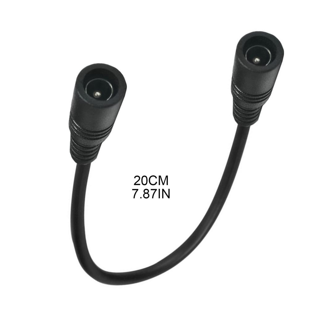 Кабель-удлинитель питания постоянного тока 5,5 мм x 2,1 мм гнездо-гнездо круглый разъем для камеры видеонаблюдения 0,2 м