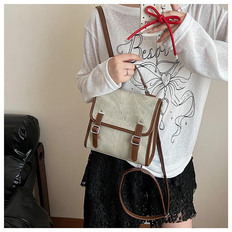 Ретро рюкзак в стиле колледжа, модная женская нишевая сумка большой вместимости
