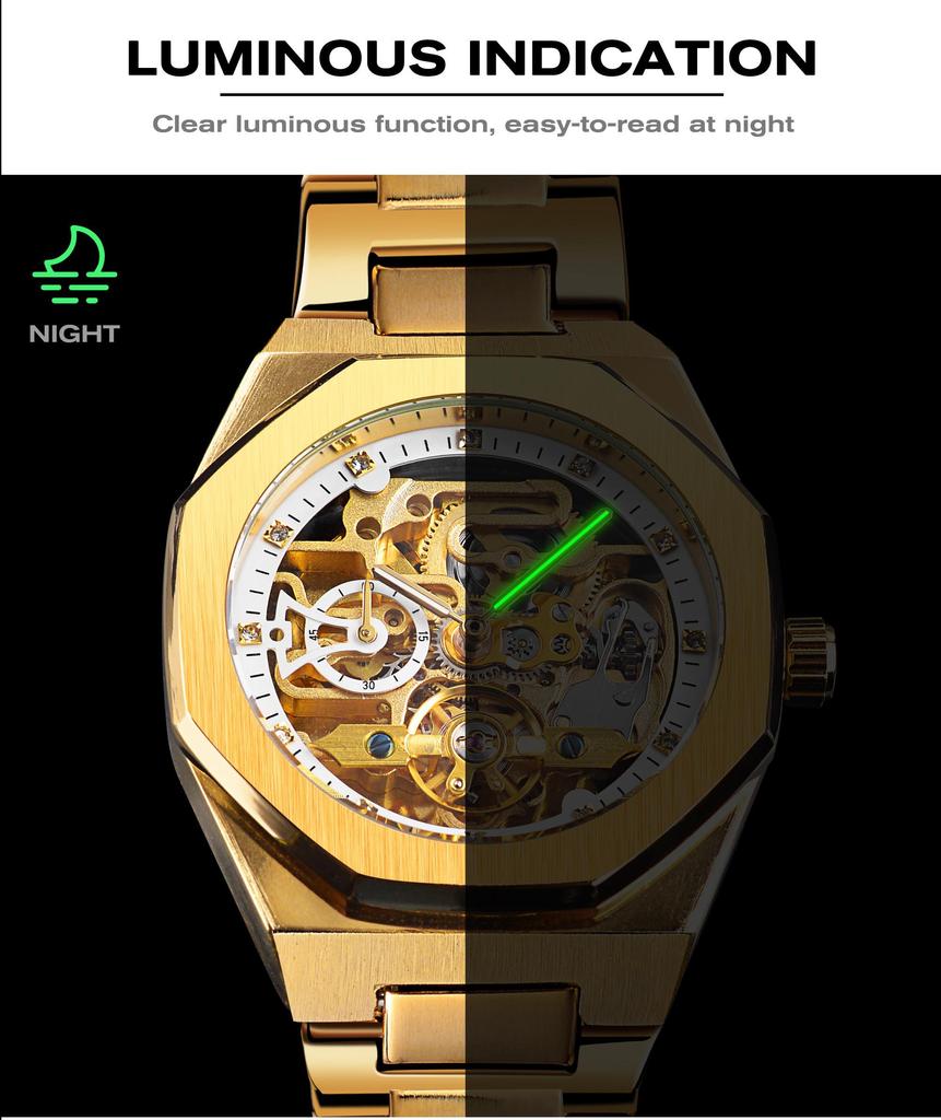 Механические часы Tourbillon Skeleton в стиле стимпанк, мужские наручные часы, водонепроницаемые, автоматические, деловые, роскошные