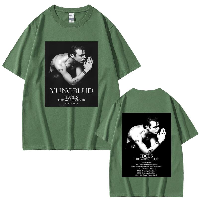 Yungblud Idols World Tour 2026 Tshirt Unisex Women Casual Vintage Oversized Tee Shirt Male Hip Hop Fashion Gothic Rock T Shirts