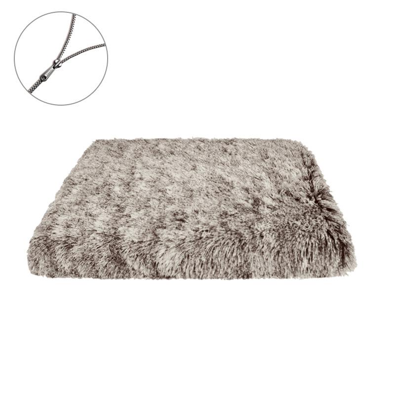 Длинный ворс квадратный коврик для домашних животных домик для кошек кровать для собак коврик съемный нескользящий дно глубокий сон диван зимние теплые кровати кошки