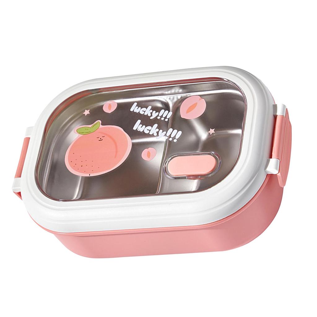 Bento Lunch Box Portable Safe Leakproof Divided Stainless Steel Thermal Lunch Box for Students School Office