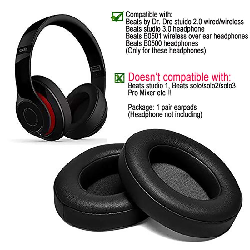 For Beats Studio Replacement Earpads Cushions Professional Customized Ear Pad Fits Studio 3 Wired/Wireless & Studio 2 Wireless