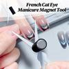 2 в 1 3D Линия Французский Многофункциональный Магнитный Инструмент для Нейл-арта Кошачий глаз с Железом Новые Мощные Цилиндрические Магниты Полумесяц Дизайн DIY Инструмент