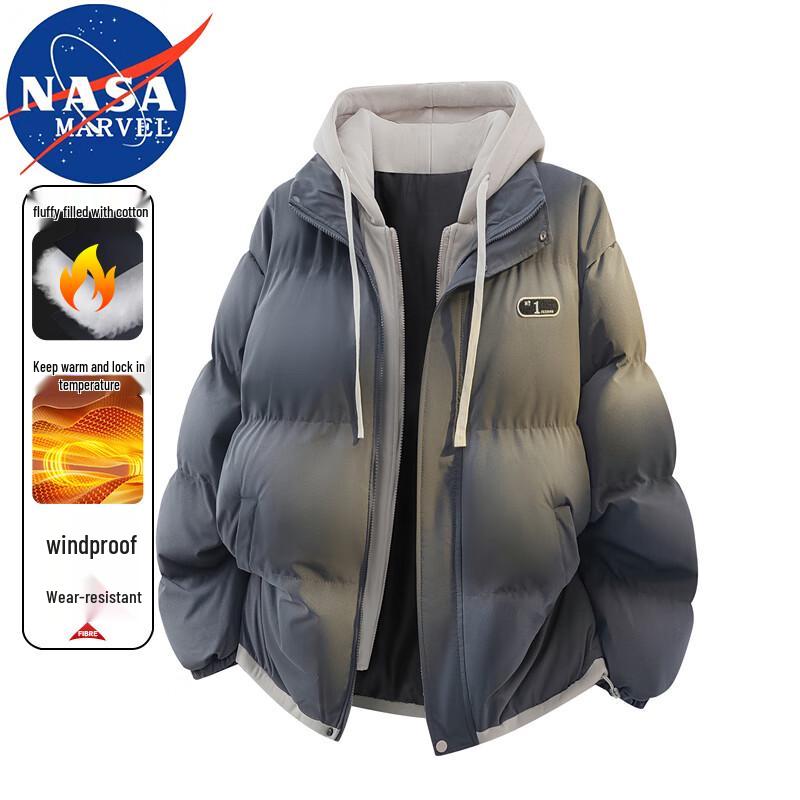 NASA MARVEL Men's Winter Hooded Puffer Jacket