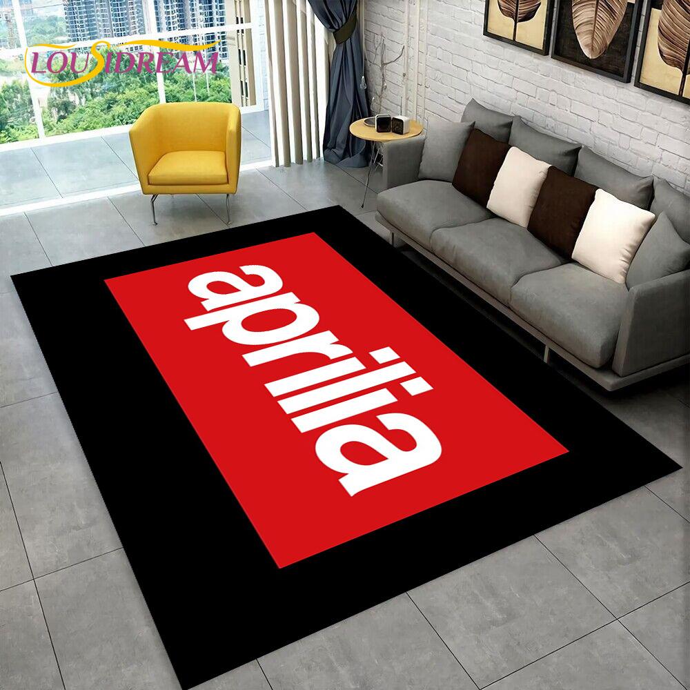 HD Ковер с логотипом мотоцикла Aprilia Racing для дома, гостиной, спальни, дивана, придверный коврик, декор, детский ковер, нескользящий коврик для пола 3D