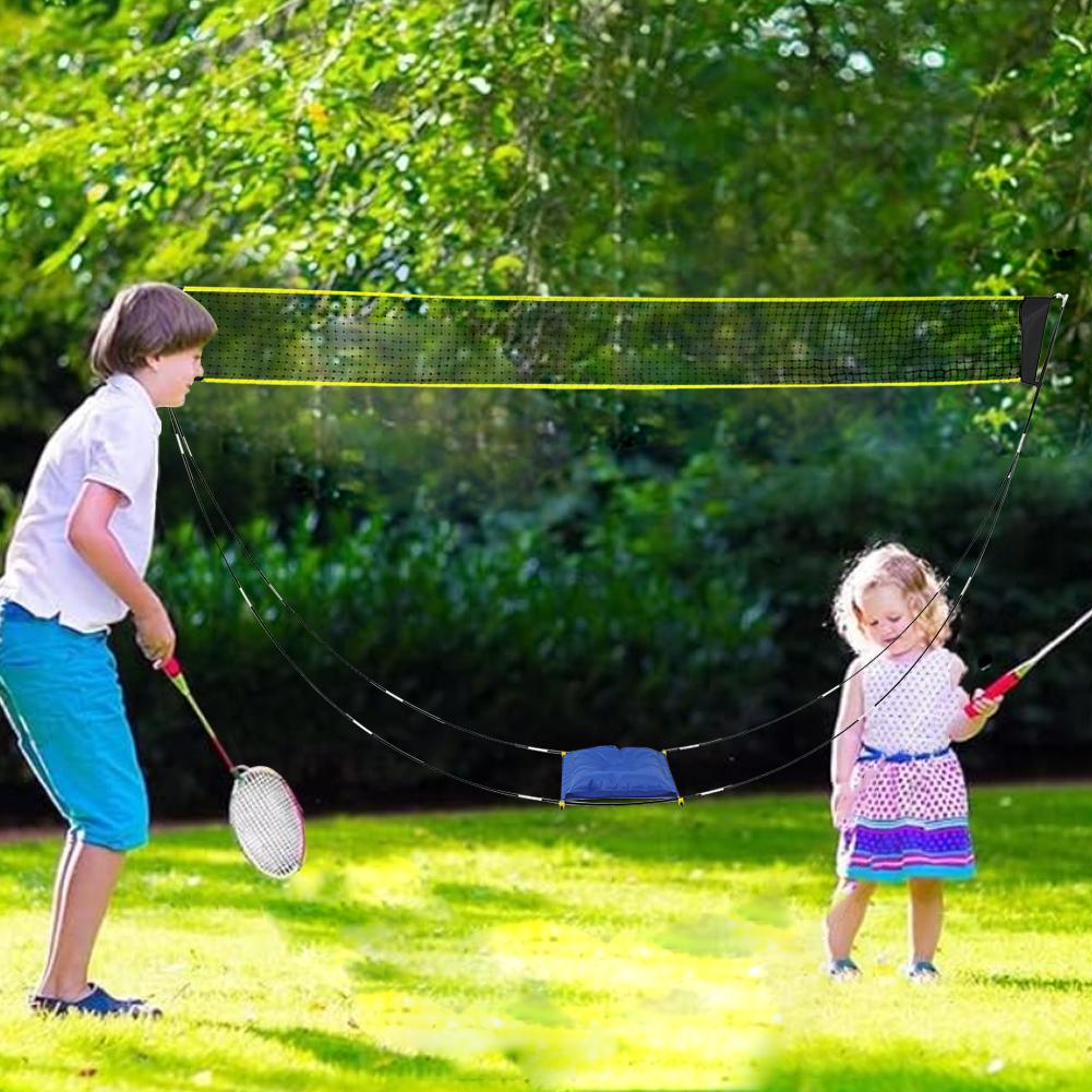 Portable Badminton Net Badminton Net Stand with Carry Bag Tennis Net Multifunctional Beach Net for Court Garden Backyard