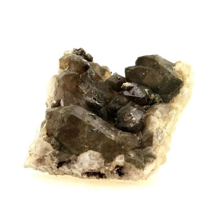 Pierres et Minéraux. Anatase + Quartz. 1536.0 ct. Col de La Madeleine, Savoie, France..