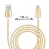 Micro USB Cable for Blu Studio X8 HD 2019 Braided Nylon USB Cable 1.3 Meter Fast Charge-Data Transfer Cable - GOLD