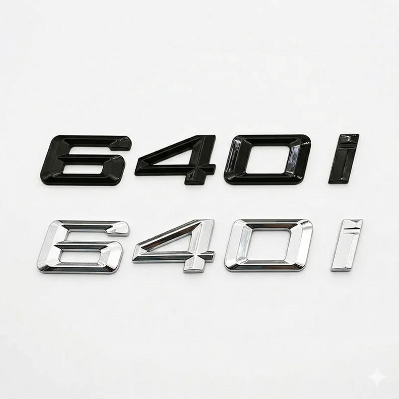 3D Gloss Black Chrome 630i 640i 650i Rear Trunk Emblem Letter Badge Sticker For BMW 6 Series E63 F06 F12 Car Styling Accessories ab2