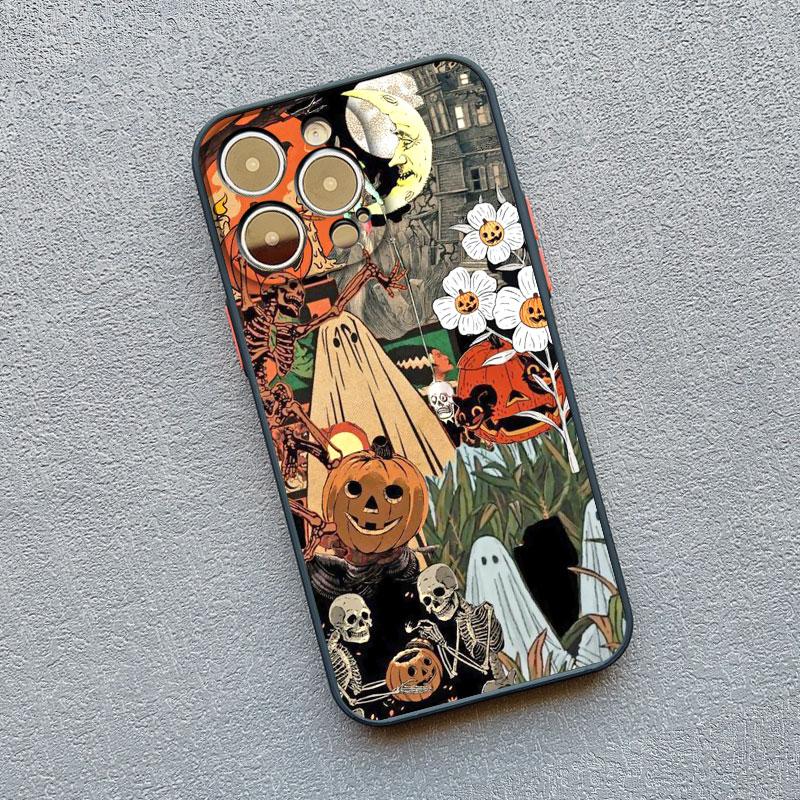 Матовый чехол для телефона для iPhone 17 16 11 13 12 14 15 Pro Max 12 Mini 16 15 Plus X XS XR Иллюстрация призрака 11 Силиконовые задние крышки
