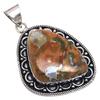 Pendant Rainforest Jasper Gemstone Handmade Silver Jewelry 2"