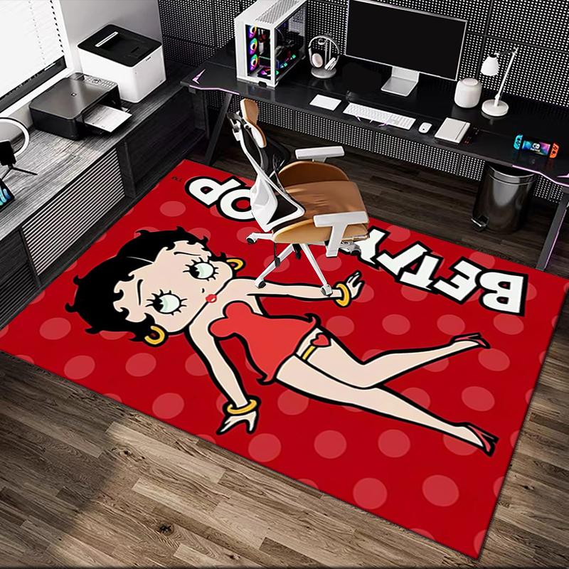 1pc General-purpose Rug, Betty Boop Printed Area Rug, Comfortable Office Chair Carpet, Home Entrance Floor Mat
