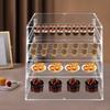 3-Tier Countertop Acrylic Pastry Bread Display Case - 18.7×17.7×17.7in Clear Bakery Showcase W/ Removable Trays (22lbs Capacity)