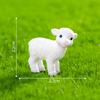 1PC Mini Simulation Rabbit Figurine Bunny Car Desktop Ornament Micro Landscape Decoration Dollhouse Miniature Toy