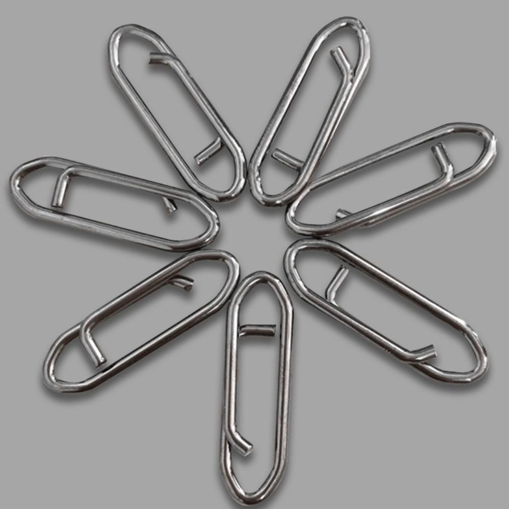 100 шт. рыболовная снасть из нержавеющей стали с подвесной защелкой, овальные разъемные кольца для ловли карпа