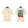 Unisex Vintage Streetwear Cotton Tee With Skull Print Loose Fit Short Sleeve T-Shirt Teens Adults
