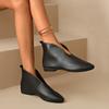 Кожаные женские ботильоны на плоской подошве, лоферы, обувь, тренд, повседневные зимние ботинки челси, новые брендовые классические модные зимние ботинки Botas Mujer