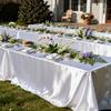 Shiny Satin Rectangular Tablecloth Washable Silk Like Table Cover for Dining Kitchen Wedding Party Banquet Decoration